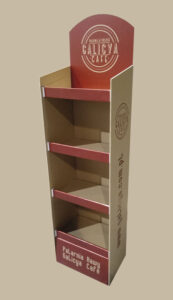 Cardboard floor display - Galicya Cafe