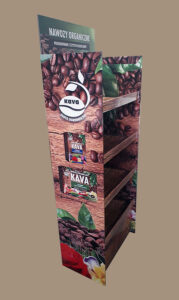Display aus Pappe, Regalaufsteller - Kava