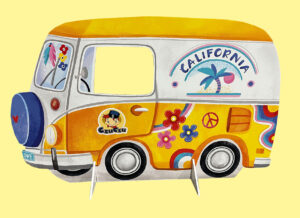 Großaufsteller aus Pappe - VW T1