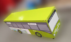 tekturowy autobus | cardboard bus | Bus aus Pappe